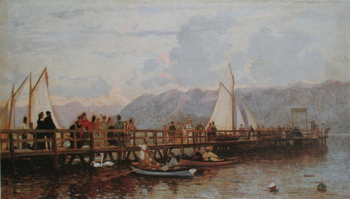 L’embarcadère en 1875, peinture